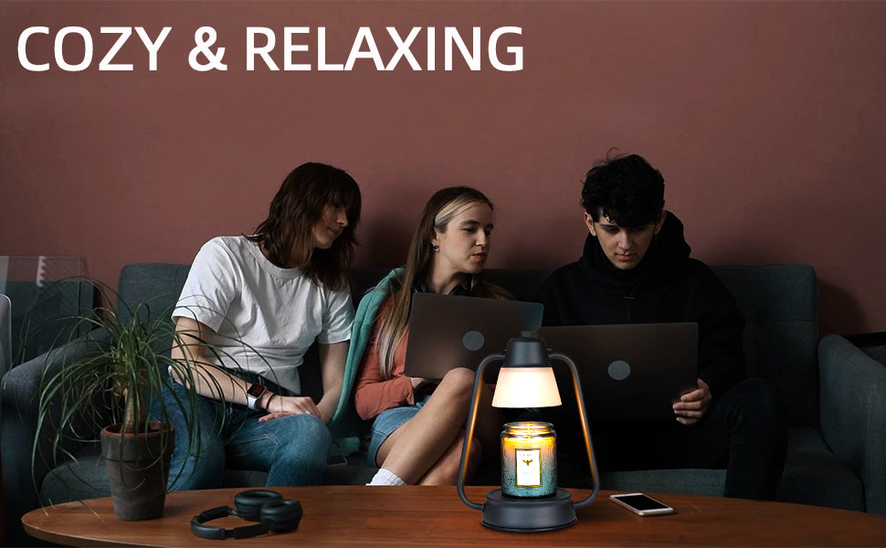 Hidnvefen Candle Warmer Lamp, Dimmable Electric Candle Warmer with Timer and 50W Bulbs, Perfect Height for 95% of Scented Candles, Enhance Your Bedroom and Dinning Room with Style and Relaxation