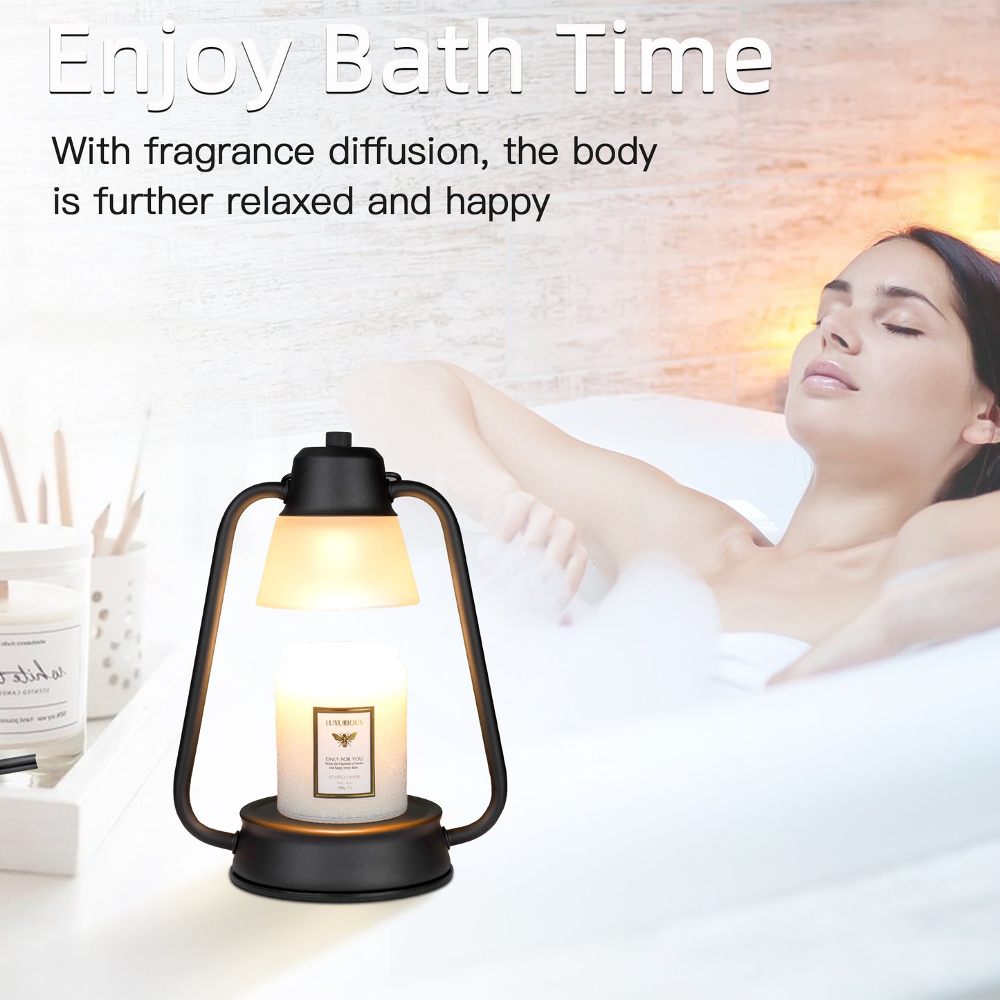 Hidnvefen Candle Warmer Lamp with Timer - Dimmable Electric Wax Melter for Long Lasting Fragrance - Perfect Home Decor